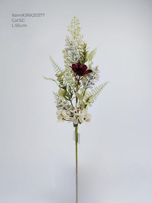 Autumn mixed hydrangea spray with mixed berries and fern leaves