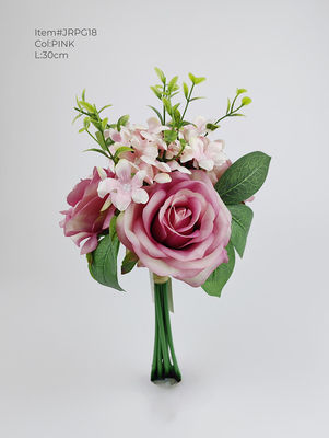 High quality silk rose wedding bouquet with 3 roses