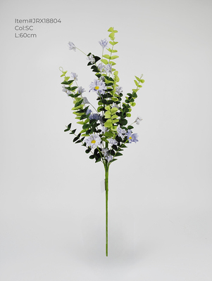 Decorative artificial leaves and wild flowers Spray