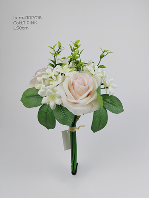 High quality silk rose wedding bouquet with 3 roses