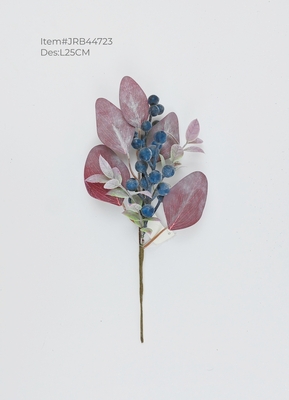 Autumn blueberries pick with mixed leaves