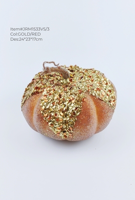 X'mas Glittered glass-beaded pumpkin